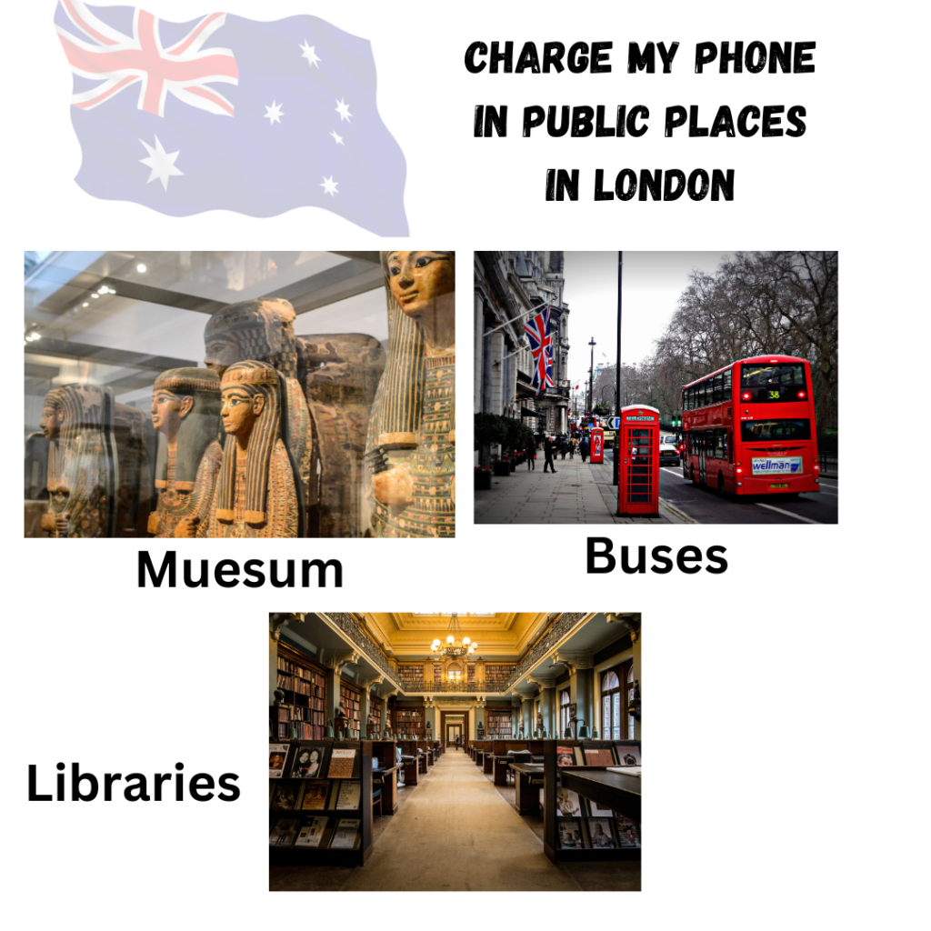 charge my phone in public places in london