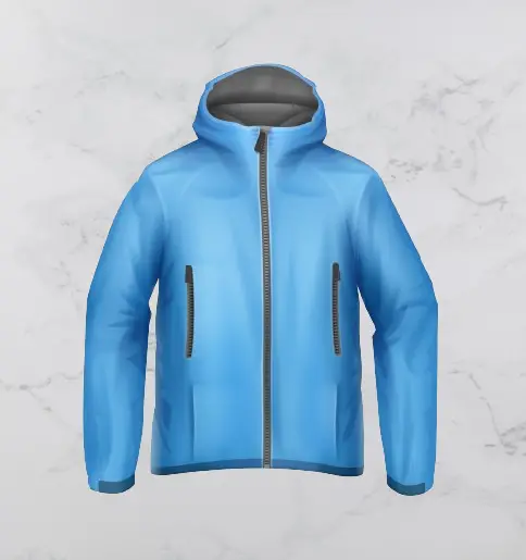 Vector blue softshell unisex sport jacket